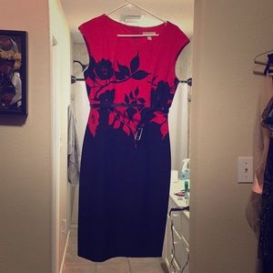 Dress barn women’s red and black dress size 8